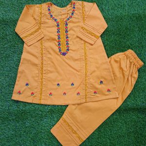 Hand embroided shirt with trouser