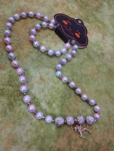 2pc adjustable beaded bracelet set with metal charm...