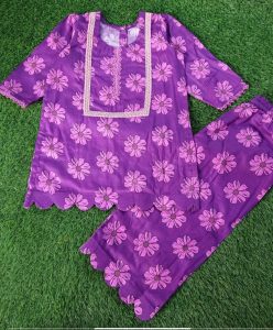 Purple floral 2pc