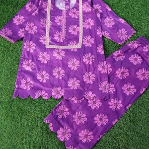 Purple floral 2pc