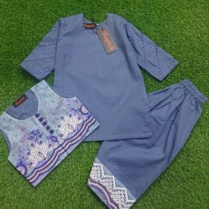 Embroided koti suit 3pc